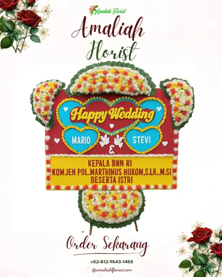 Papan Bunga Pernikahan Bane